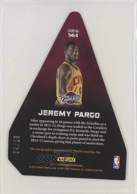 2012-13 Panini Preferred Silver /25 Jeremy Pargo #564 Rookie Auto RC - Image 2 of 2