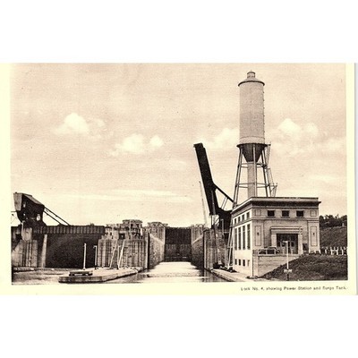 Power Station and Surge Tank ON Canada 1930s Welland Canal Picture SAG8-8