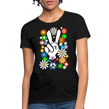 Peace Sign Flower Power Women's T-Shirt