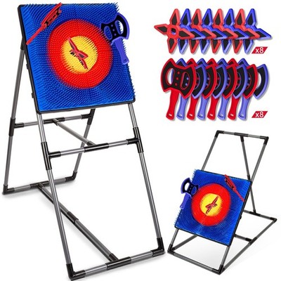 Axe Throwing Game for Backyard, Axe Throwing Target Set with 16 Throwing Axes...