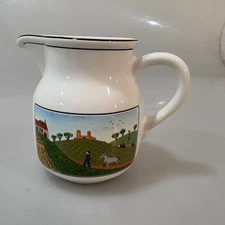 Villeroy & Boch Naif Farmer and Donkey Porcelain Creamer 6 oz