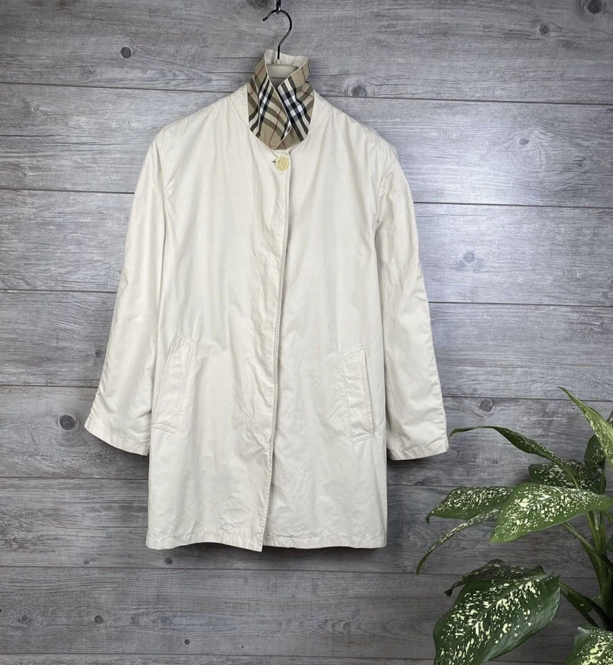 Gabardina vintage Burberry con jaula bajo el cuello para hombre EE. UU. M / UE 48-50 Foto 4 de 4