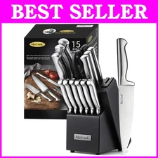 Superior Quality Knife Set with Natural Rubberwood Block