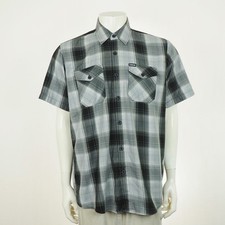 Dixxon Button Down Shirt Mens Large Gray Plaid Form Function Bamboo Blend Dixxon Button Down Shirt Mens Large Gray Plaid Form Function Bamboo Blend