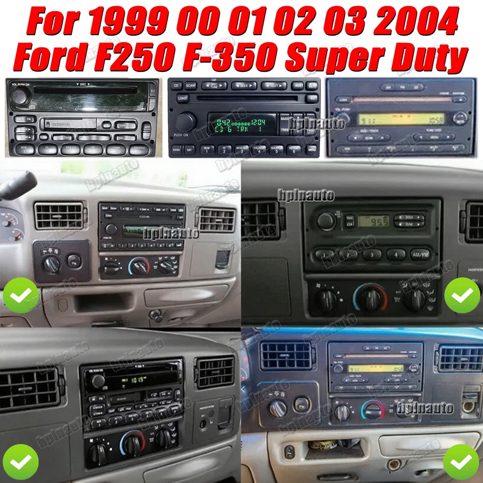 Radio navegación Apple Carplay Android15 para Ford F250 F350 Super Duty 1999-2004 Foto 2 de 4