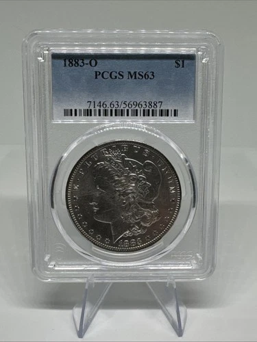 1883-O New Orleans Mint Silver Morgan Dollar Uncirculated with Plastic Case