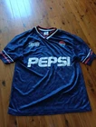 RARE PEPSI COLA BRAND SHIRT XS MENS BLUE