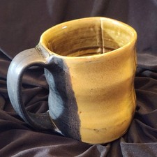 Artisan JT Studio Pottery Coffee Mug Yellow B...