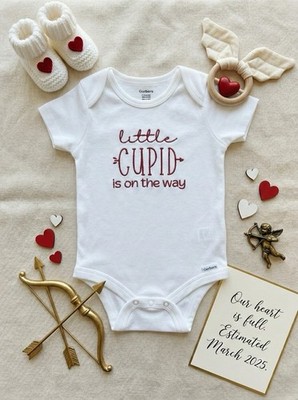 Little Cupid Is On The Way, 0-3 M, Laughing Giraffe , White, New 0173