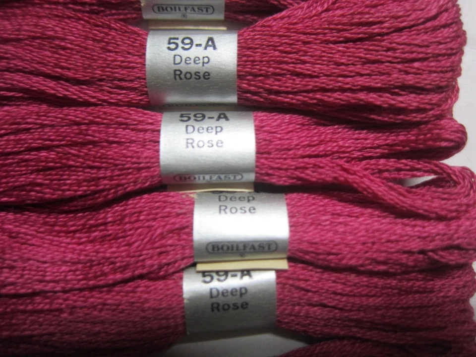 J. & P. Coats Vintage Boilfast Floss Mercerized Cotton 15 Skeins Violet & Rose - Image 3 of 4
