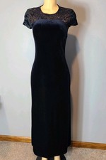 Vintage 90s Y2K My Michelle Velvet Burnout Whimsigoth Witchy Maxi Dress Small