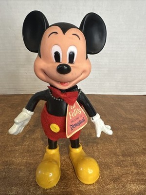 New 1960s - 70s Mickey Mouse Rubber Poseable Figure Walt Disney Productions
