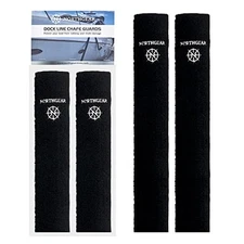 Dock Line Chafe Guards,Size and 47" Inche Length (2 Pack) - Ultra 24" Black