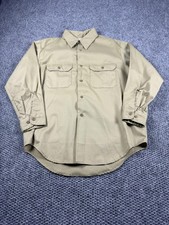 Vintage Big Mac Shirt Mens Large Beige Twill Long Sleeve Workwear JCPenney