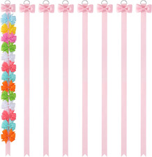 YLEN YHXX 8 PCS Pink Bow Holder for Girls Hair Bows Baby Bow Organizer Baby Hair