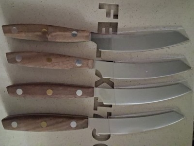 Zepter Felix MIU non serrated steak knives set of 4. High-carbon ice-hardened 