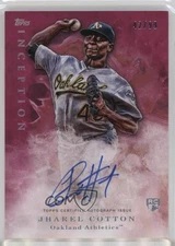 2017 Topps Inception Magenta 42/99 Jharel Cotton #125 Rookie Auto RC e7b