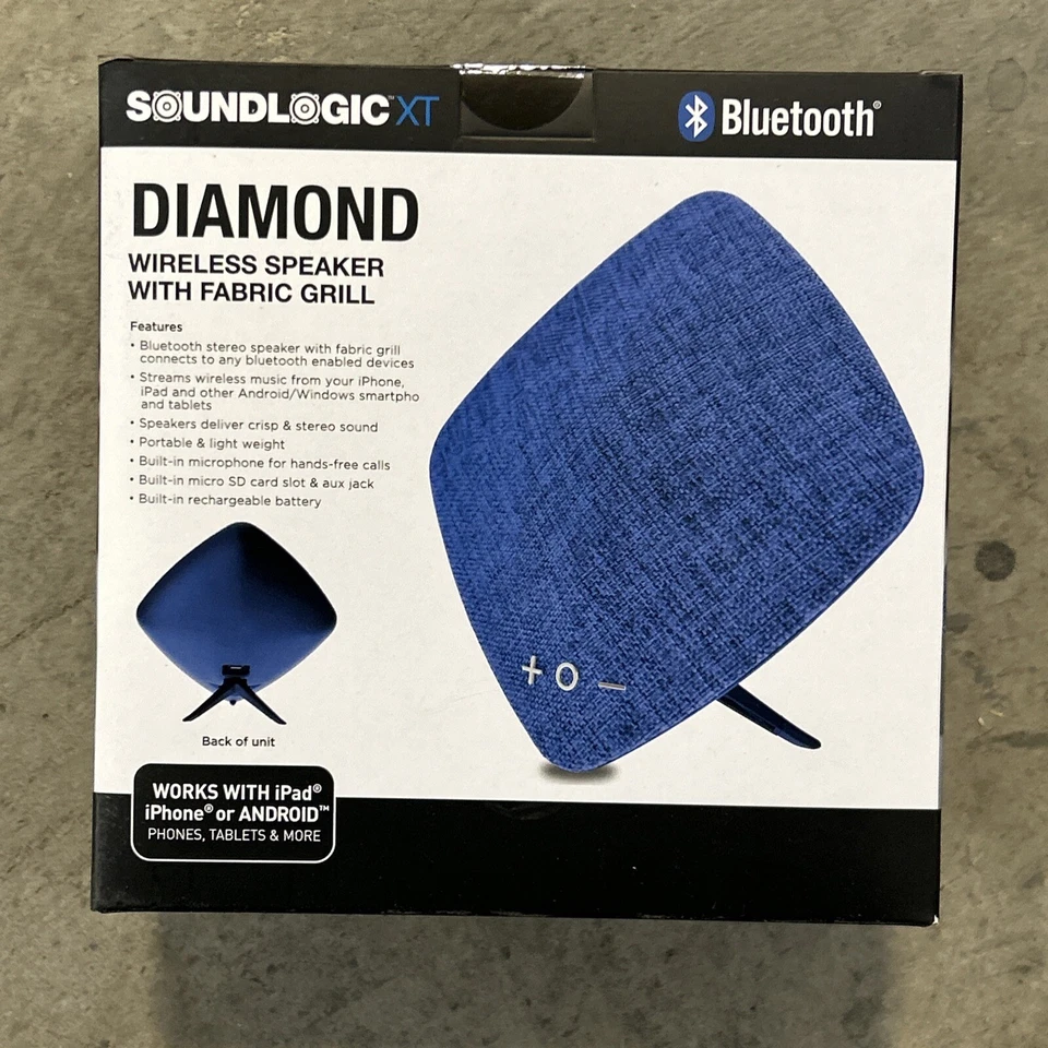 NEW Soundlogic XT Diamond Wireless Speaker With Fabric Grill 242773 - Image 2 of 4