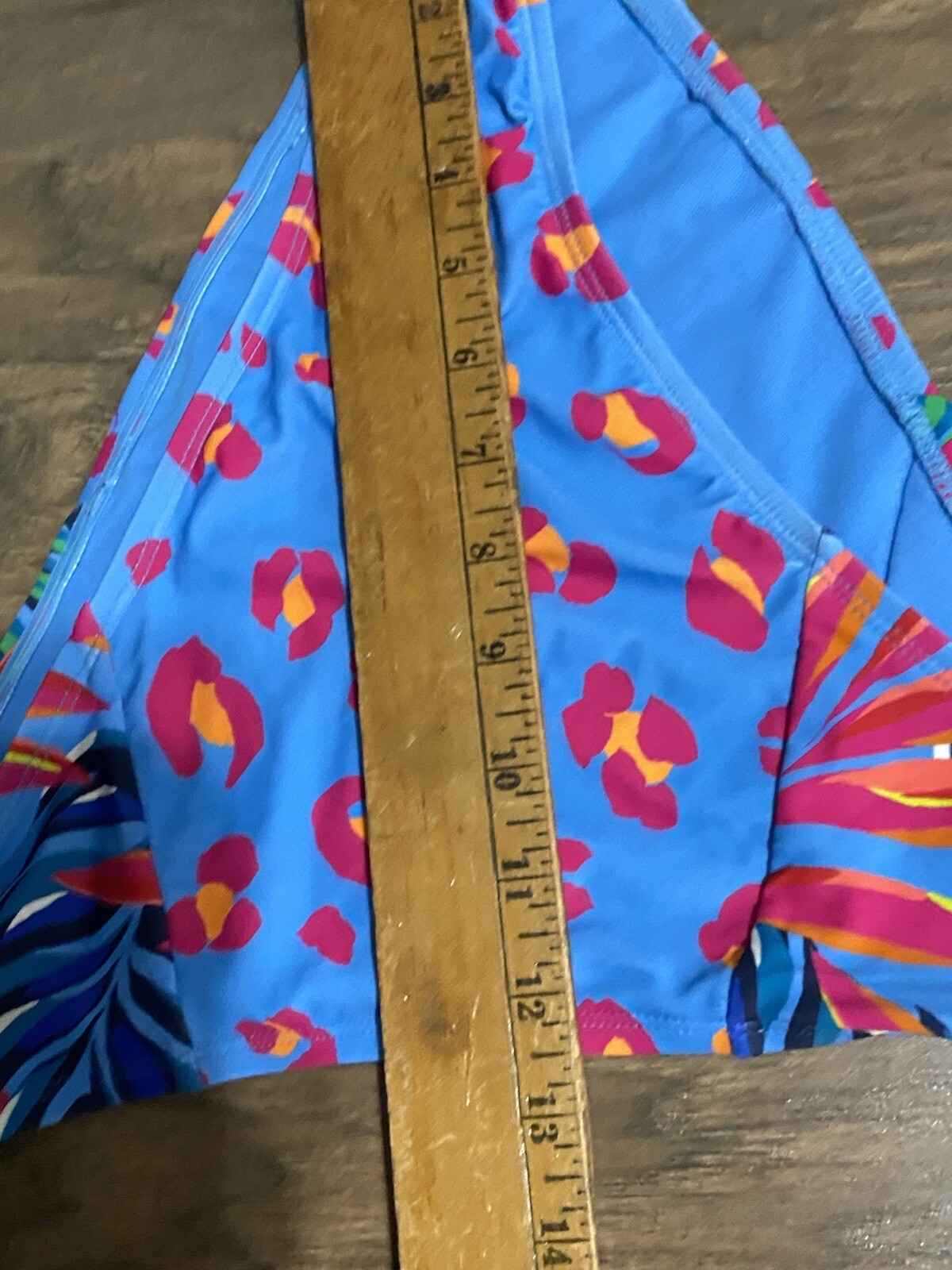 Tabitha Brown Swimsuit Size Small 2 pc bikini floral leopard blue