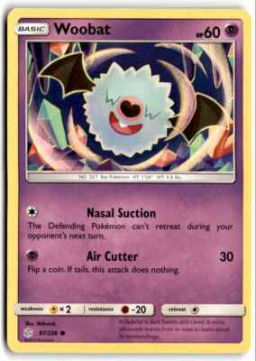 2019 Sun & Moon - Cosmic Eclipse Woobat nm Basic/Common #87