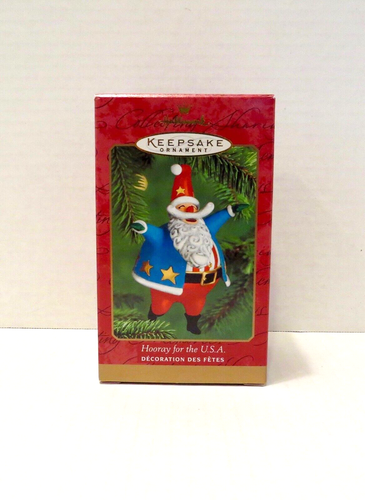 Hallmark HOORAY FOR THE USA Christmas Ornament Patriotic Santa - Picture 2 of 7