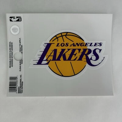 2 - Los Angeles Lakers Reusable Static Cling Decal Logo Sticker Window Car NBA - Image 1 of 4