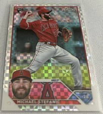 2023 Topps Chrome Baseball Michael Stefanic Los Angeles Angels X-Fractor RC #138
