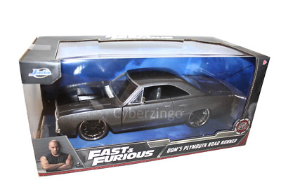 Fast & Furious Jada 1:24 Dom's Plymouth Road Runner Diecast Model Car New In Box