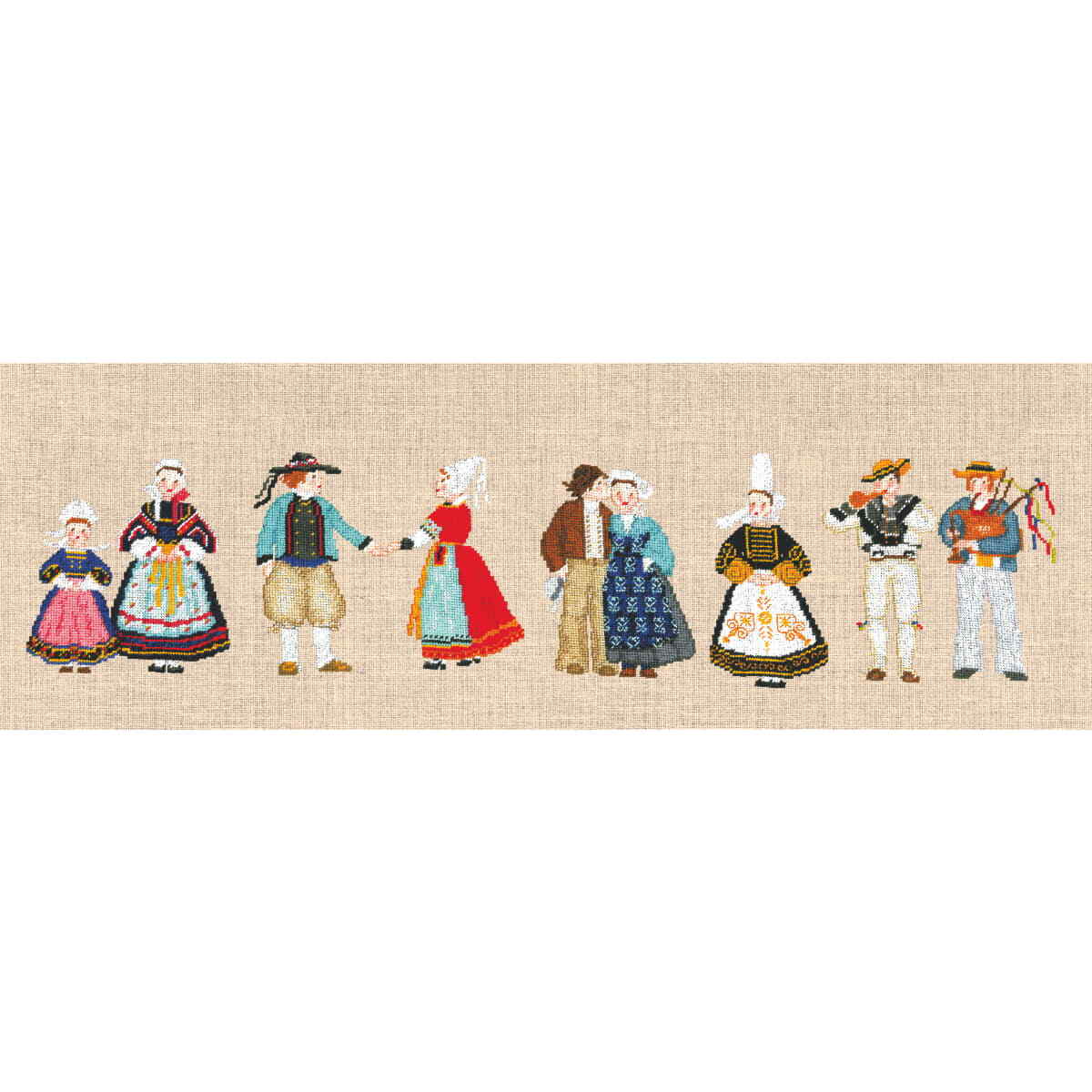 Le Bonheur des Dames counted petit point kit ""The Bretons"", 32,5x7,5cm, DIY