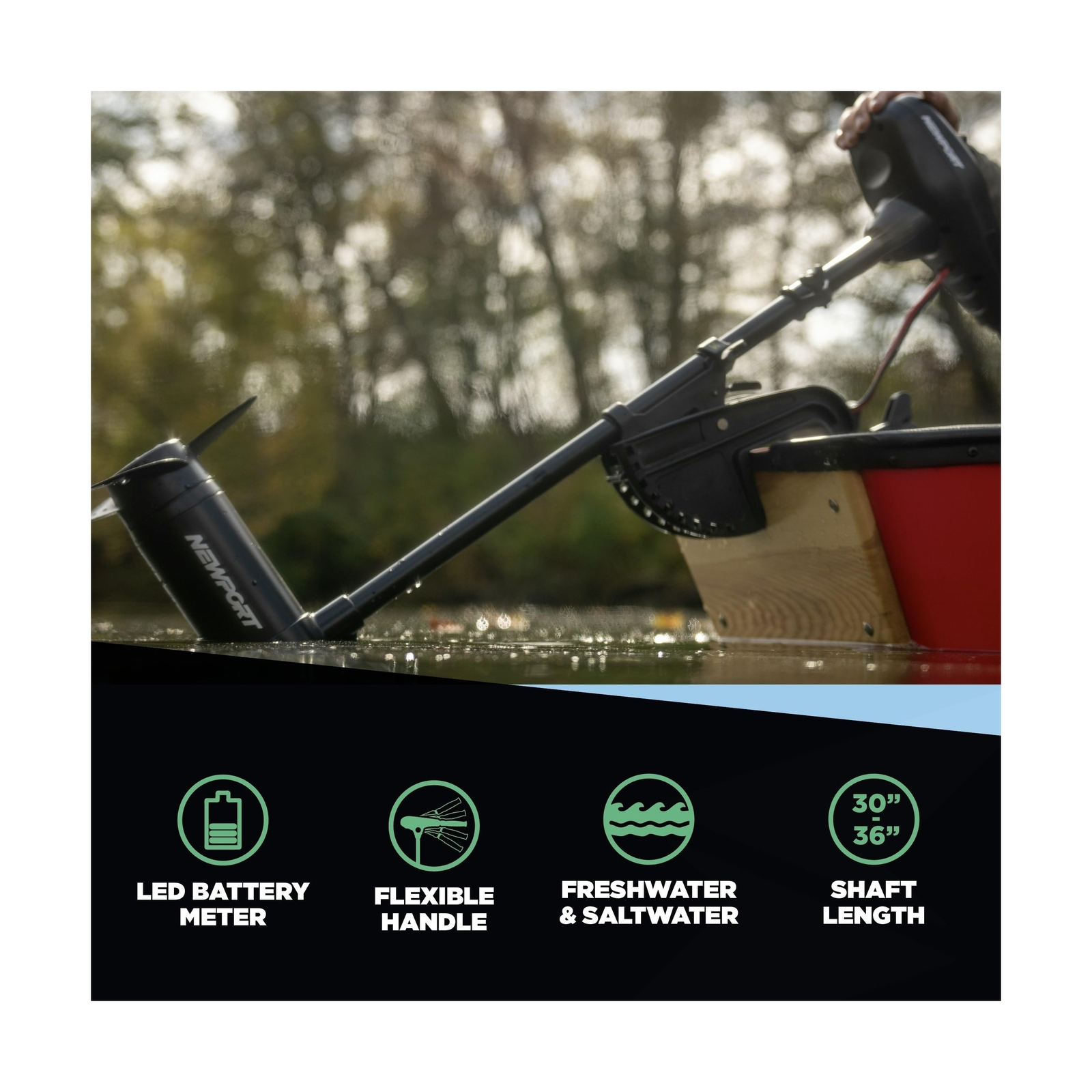 Newport Vessels 23M1000203 55lb Saltwater Electric Trolling Motor  