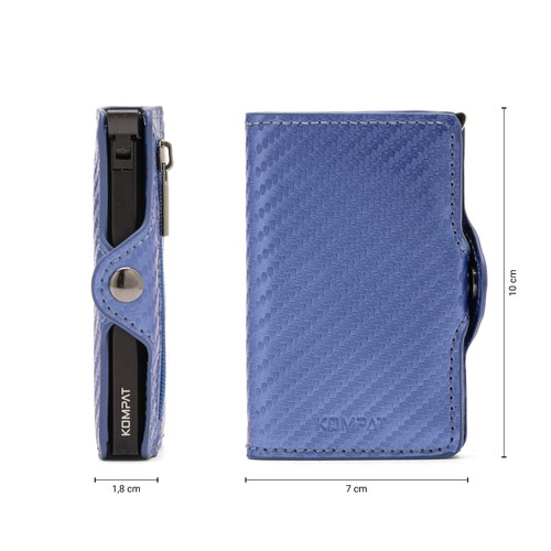 Porta Carte di Credito RFID Portafoglio Uomo Slim Portafoglio Piccolo Sottile - Foto 53 di 83