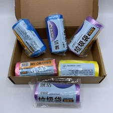 Small Trash Bags 4 Gal Mix Colors Can 150pcs Garbage Bags Plastic Mini Waste Bag