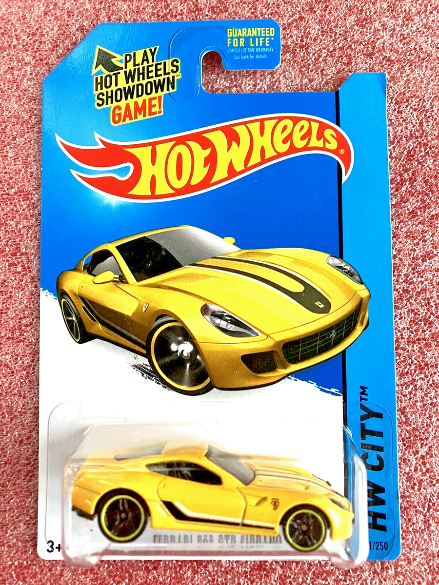 2015 Hot Wheels Ferrari 599 GTB Fiorano 21/250 CFH81 Yellow (HW618