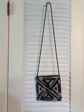 Vintage Beaded Black And Silver Purse Fancy