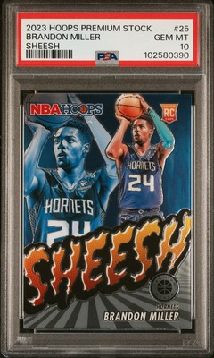 2023-24 Panini Nba Hoops Premium Stock - Sheesh Brandon Miller #25  