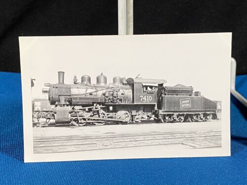 Canadian National Railway CN locomotiva a vapore 7410 foto vintage - Foto 1 di 3