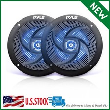 Pyle Marine Speakers - 4 Inch 2 Way Waterproof and Weather Resistant Outdoor