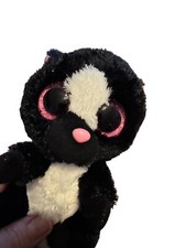 Ty Beanie Boos Flora Skunk Stuffed Animal Plush Black  White 6" Collectible Toy