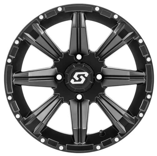 Sedona Black Sparx 15x7 Rim 4/156 4+3 Polaris Ranger Diesel 14-17 - Image 2 of 4