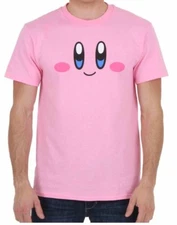 Nintendo Kirby HAPPY FACE Pink T-Shirt NWT Licensed & Official 