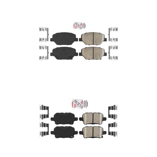 For Chevrolet Equinox Buick AmeriBRAKES Front Rear Ceramic Disc Brake Pads Kit  - Picture 1 of 10