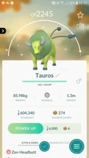 Pokemon Shiny Tauros Go