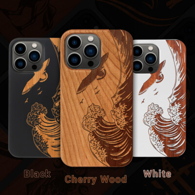 Waves Wood Case iPhone 15/14/13 Pro/Max/Mini/Pro Max Samsung S21/22/23 L |  eBay