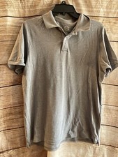 Wonder Nation Short sleeve gray polo shirt-14 Husky-School Uniform