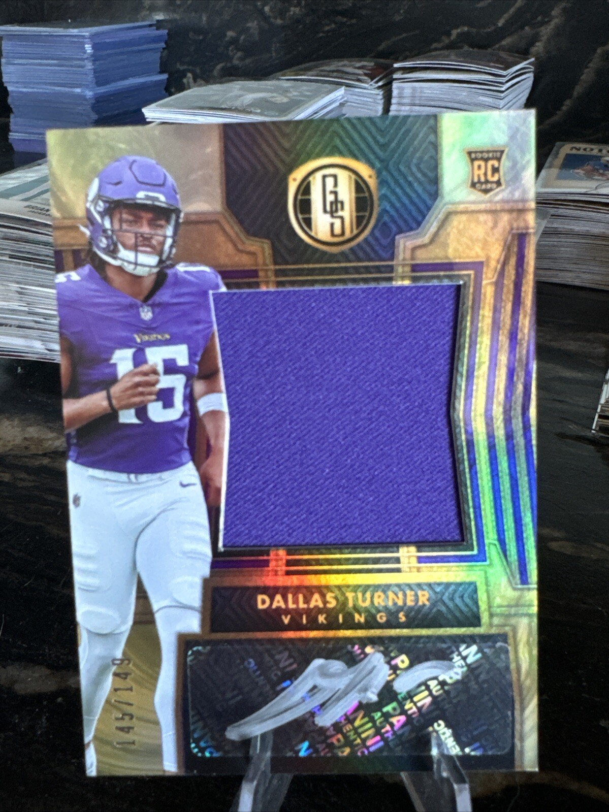 2024 Panini Gold Standard Dallas Turner Rookie Patch Auto /149 Vikings RPA #247