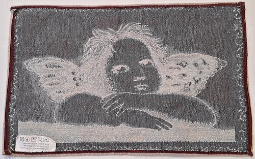 DE COLECCIÓN ÁNGEL DE NAVIDAD BEIGE MEZCLA ALGODÓN MONTAÑA RUSA PLACEMATE DOILY - Imagen 3 de 4