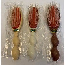 Vintage Hairbrush Firm Bristle Peanut Handle Crown Made in Korea Novelty Lot-3