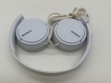 SONY MDR-ZX110 EAR-PAD ON EAR Headband Headphone-Foldable-TESTED  WORKS-WHITE