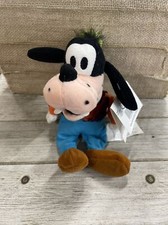 Disney Store Goofy Plush Stuffed Animal Mini Bean Bag Character Toy w/ tag 10.5"