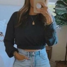 WOMEN'S CROP TOP BLUE S BRAND COLSIE